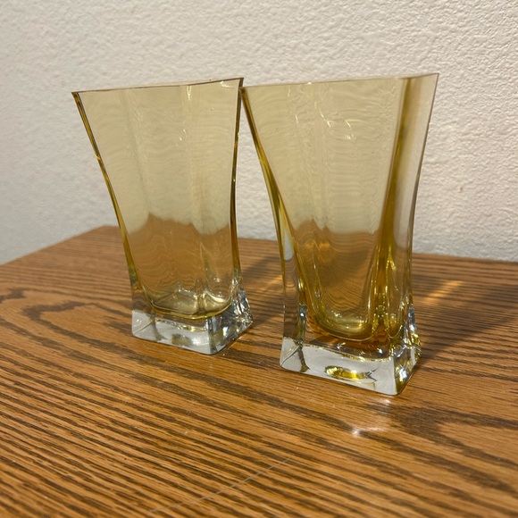 Russ Berrie Amber Glass Vases - Picture 3 of 11